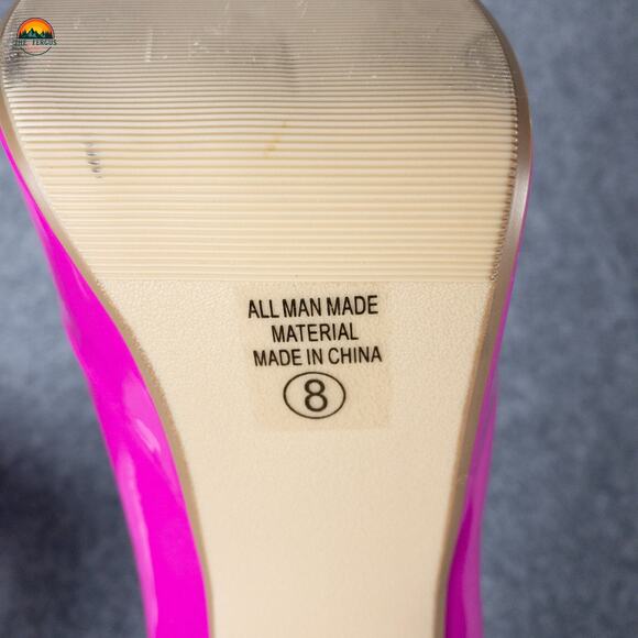 Soda Mary Jane Block Heels Pink Platform Adjustable Strap Barbie Women's Size 8 - Picture 8 of 11